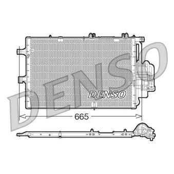 Condenseur, climatisation DENSO DCN20017 pour OPEL CORSA 1.7 DTI 16V - 75cv