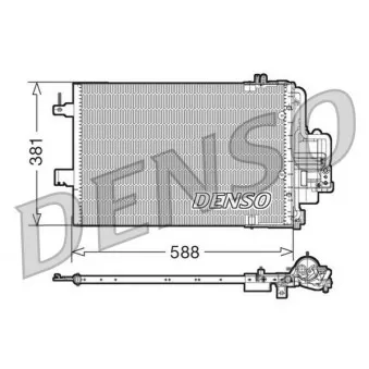 Condenseur, climatisation DENSO DCN20021 pour OPEL CORSA 1.2 Twinport - 80cv