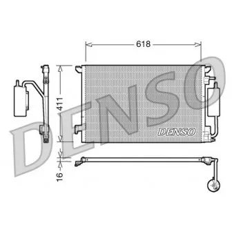 Condenseur, climatisation DENSO DCN20028 pour OPEL VECTRA 1.9 CDTI - 120cv