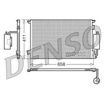 Condenseur, climatisation DENSO DCN20034 pour OPEL VECTRA 2.0 DTI 16V - 101cv