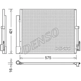 Condenseur, climatisation DENSO DCN20036 pour OPEL MERIVA 1.7 CDTI - 110cv