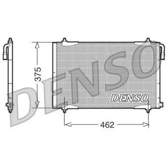 Condenseur, climatisation DENSO DCN21006 pour PEUGEOT 206 1.4 HDI eco 70 - 68cv