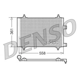 Condenseur, climatisation DENSO DCN21016 pour PEUGEOT 307 2.0 HDI 90 - 90cv