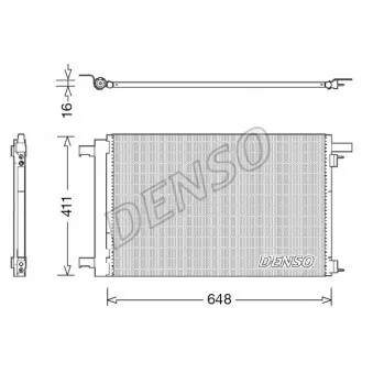 Condenseur, climatisation DENSO DCN21021 pour PEUGEOT 308 1.6 THP - 200cv