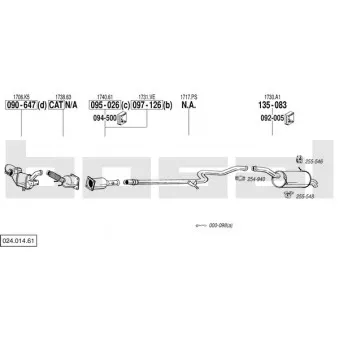 Echappement BOSAL 024.014.61