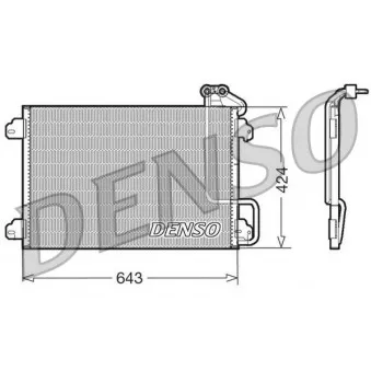 Condenseur, climatisation DENSO DCN23013 pour RENAULT MEGANE 1.6 16V - 107cv