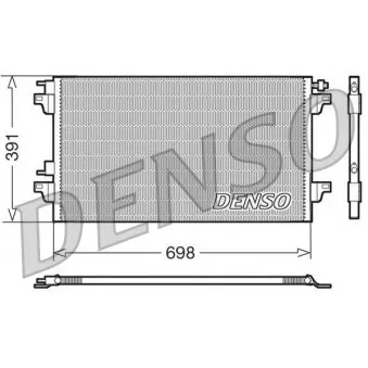 Condenseur, climatisation DENSO DCN23015 pour RENAULT LAGUNA 2.2 DCI - 150cv