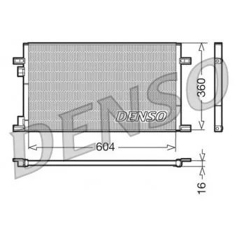 Condenseur, climatisation DENSO DCN23019 pour RENAULT LAGUNA 2.0 - 113cv