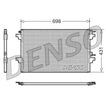 Condenseur, climatisation DENSO DCN23021 pour RENAULT MEGANE 1.5 DCI - 103cv