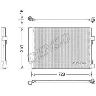 Condenseur, climatisation DENSO DCN23032 pour RENAULT LAGUNA 2.0 GT - 204cv