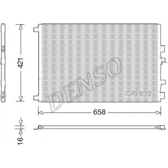 Condenseur, climatisation DENSO DCN23033 pour RENAULT MEGANE 2.0 DCI - 150cv