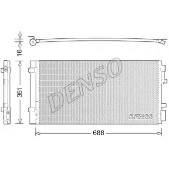 Condenseur, climatisation DENSO DCN23034 pour RENAULT MEGANE 1.9 DCI - 131cv