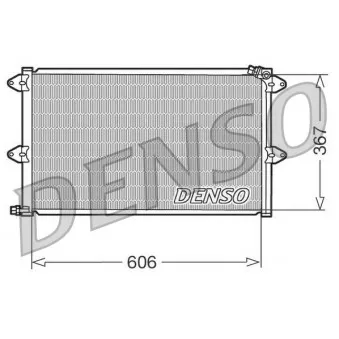Condenseur, climatisation DENSO DCN27001 pour VOLKSWAGEN POLO 1.9 SDI - 64cv