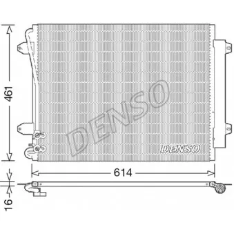 Condenseur, climatisation DENSO DCN32011 pour VOLKSWAGEN PASSAT 3.6 R36 4motion - 299cv