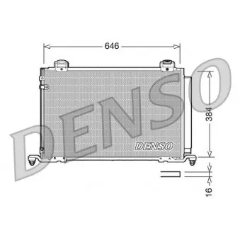 Condenseur, climatisation DENSO DCN50026 pour TOYOTA AVENSIS 2.0 VVTi - 155cv