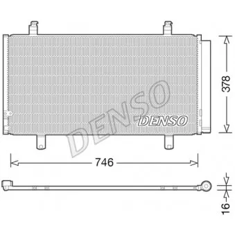 Condenseur, climatisation DENSO DCN50048 pour LEXUS ES 350 - 249cv