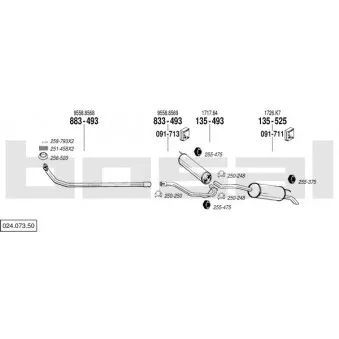 Echappement BOSAL 024.073.50