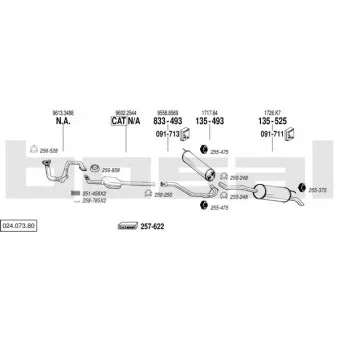 Echappement BOSAL 024.073.80