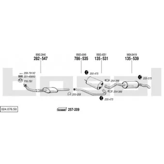 BOSAL 024.076.50 - Echappement