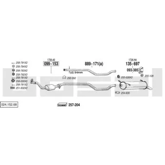 BOSAL 024.152.68 - Echappement