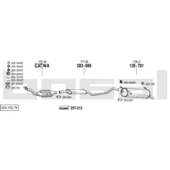 Echappement BOSAL 024.152.79