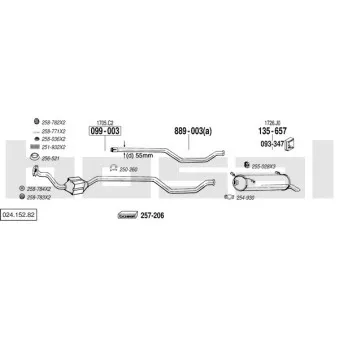 BOSAL 024.152.82 - Echappement