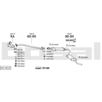 BOSAL 024.169.50 - Echappement