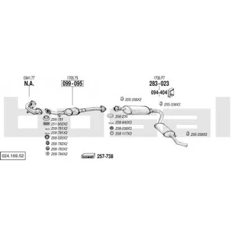 Echappement BOSAL 024.169.52