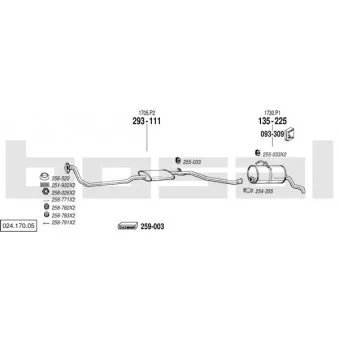 Echappement BOSAL 024.170.05