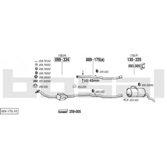 Echappement BOSAL 024.170.10