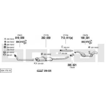 Echappement BOSAL 024.170.15