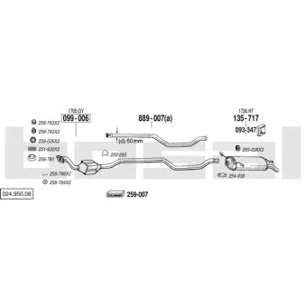 Echappement BOSAL 024.950.08