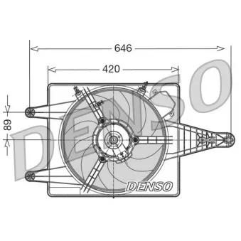 Ventilateur, refroidissement du moteur DENSO DER01010