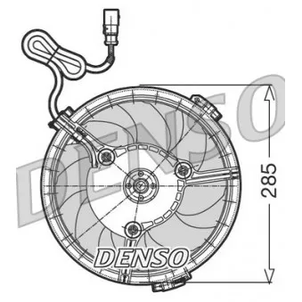 Ventilateur, refroidissement du moteur DENSO DER02005 pour AUDI A4 2.6 quattro - 150cv
