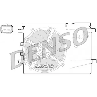 Ventilateur, refroidissement du moteur DENSO DER09058 pour OPEL CORSA 1.0 - 60cv