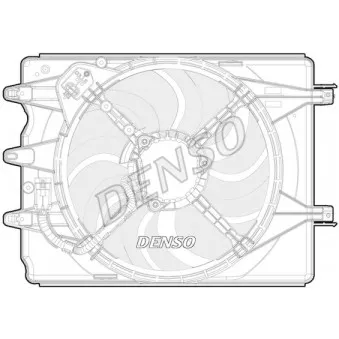 Ventilateur, refroidissement du moteur DENSO DER09068 pour FIAT 500L 1.4 - 95cv
