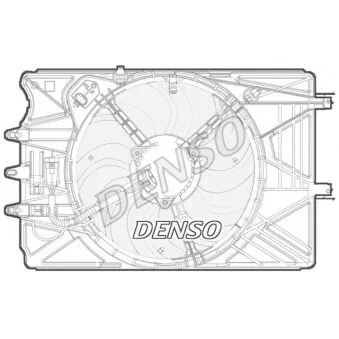 Ventilateur, refroidissement du moteur DENSO DER09070 pour FIAT ULYSSE 0.9 - 105cv