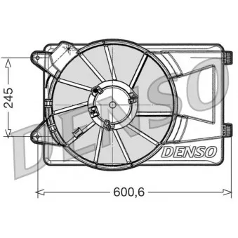 Ventilateur, refroidissement du moteur DENSO DER09305