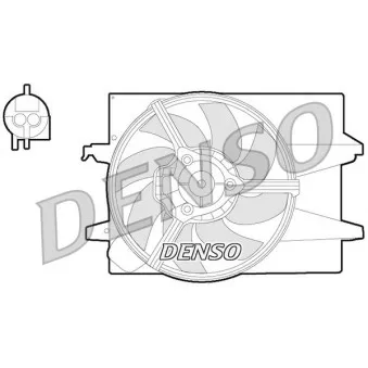 Ventilateur, refroidissement du moteur DENSO DER10004 pour FORD FIESTA 1.3 - 69cv