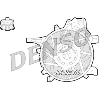 Ventilateur, refroidissement du moteur DENSO DER20012 pour OPEL CORSA 1.7 DI - 65cv