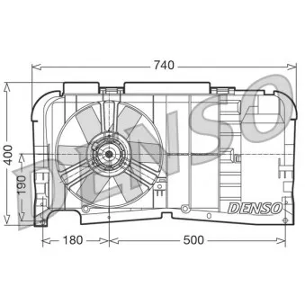 Ventilateur, refroidissement du moteur DENSO [DER21001]