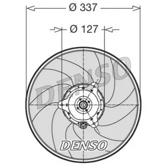 Ventilateur, refroidissement du moteur DENSO DER21002 pour CITROEN XSARA 1.9 D - 68cv
