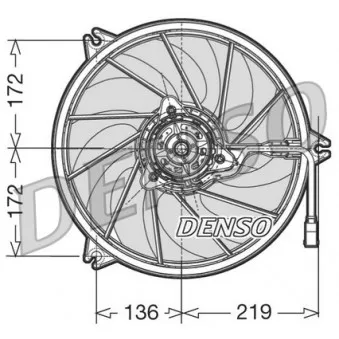 Ventilateur, refroidissement du moteur DENSO DER21006 pour PEUGEOT 206 1.4 HDI eco 70 - 68cv