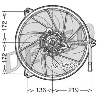 Ventilateur, refroidissement du moteur DENSO DER21007 pour PEUGEOT 206 1.9 D - 69cv