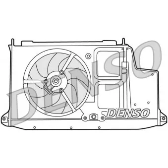 Ventilateur, refroidissement du moteur DENSO DER21012 pour PEUGEOT 206 1.4 16V - 88cv
