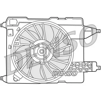Ventilateur, refroidissement du moteur DENSO DER23002 pour RENAULT MEGANE 1.5 DCI - 101cv
