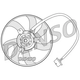 Ventilateur, refroidissement du moteur DENSO DER32003 pour VOLKSWAGEN GOLF 1.8 - 75cv