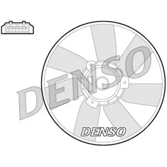 Ventilateur, refroidissement du moteur DENSO DER32013 pour VOLKSWAGEN PASSAT 1.6 TD - 80cv
