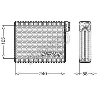 Evaporateur climatisation DENSO DEV21004 pour RENAULT TRUCKS T 2.0 16V - 136cv
