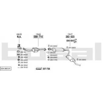 BOSAL 024.960.91 - Echappement